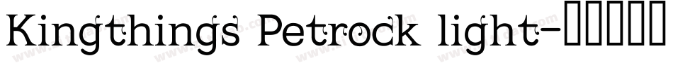 Kingthings Petrock light字体转换